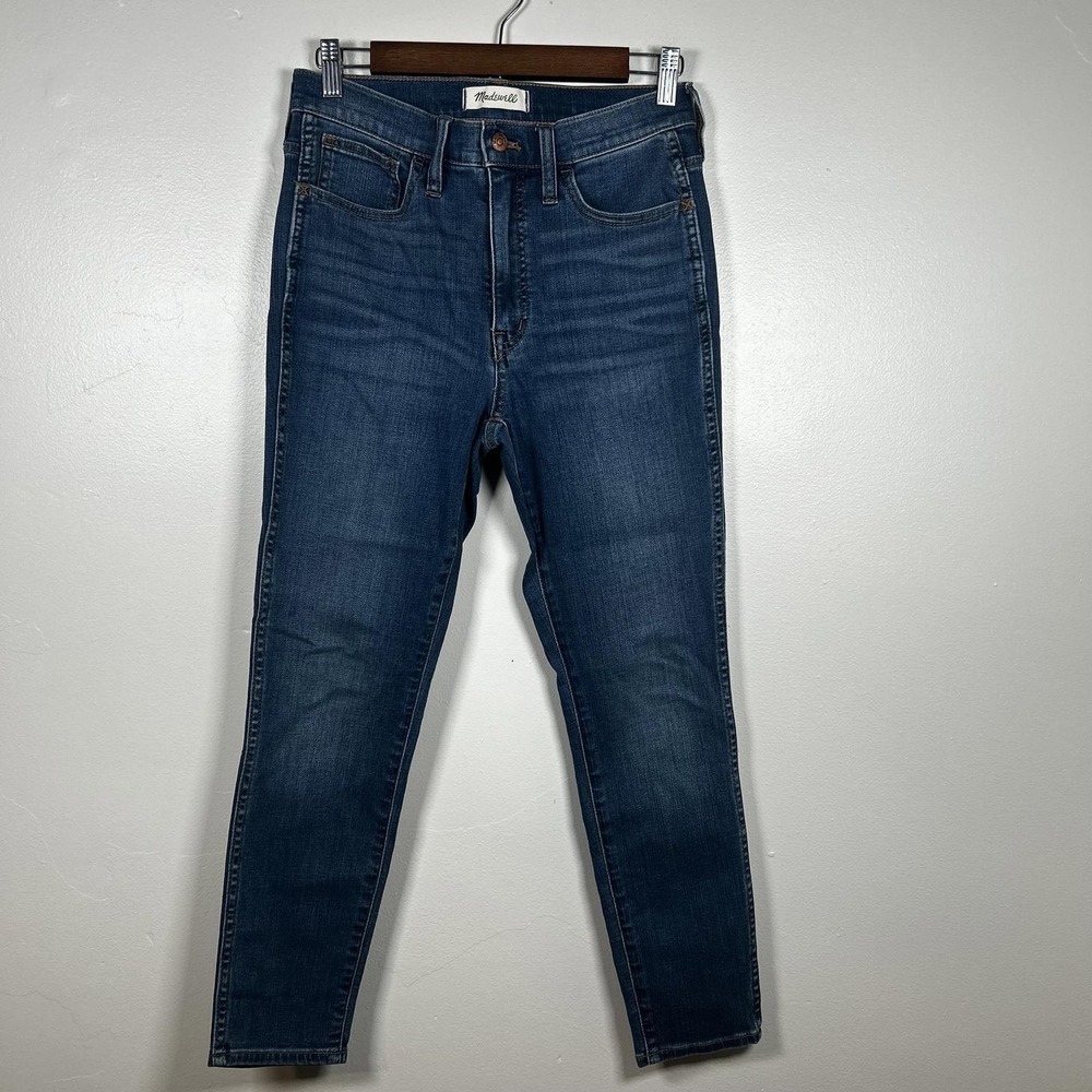 Madewell Roadtripper Jeans Womens 27P Blue Excellent Skinny High‎ Rise Dark Wash